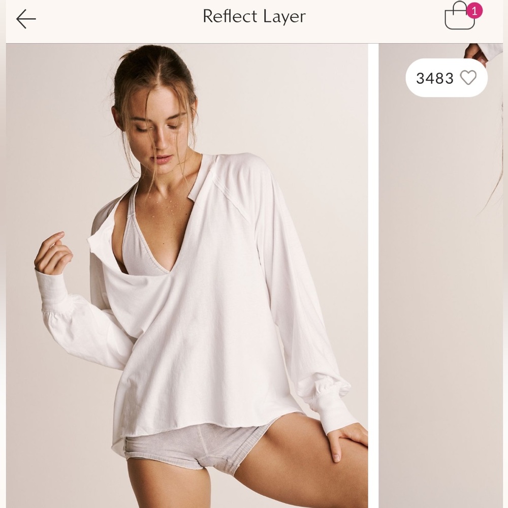 COPY - Free People Reflect Layer L Top White